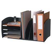 Paperflow Schreibtischorganizer 302001, 4 Fächer, schwarz