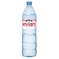Přírodní minerální voda Evian, neperlivá, 1,5 l, balení 6 kusů