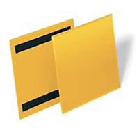 /Tasca per identificazione magnetica Durable orizzontale A5 giallo - conf. 50