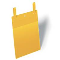 /Tasca per identificazione con fascette Durable orizzontale A5 giallo - conf. 50