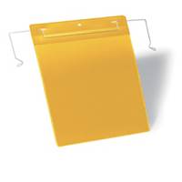 /Tasca per identificazione filo metallico Durable verticale A4 giallo - conf. 50