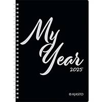 Ajasto My Year 2024 pöytäkalenteri musta 148 x 210mm