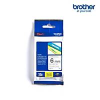 BROTHER TZ111 TAPE 6MM - BLACK / CLEAR