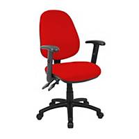 Vantage Operator Chair Red with Adjustable Arms - Del & Ins - Excludes NI