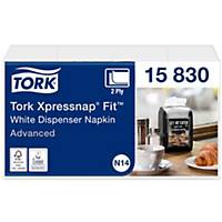Distributeur de serviettes Tork Xpressnap Fit®, 2 plis, blanc, pack de 6x720 pcs