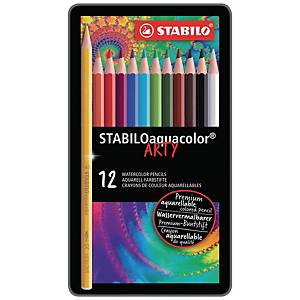 Stabilo Aquacolors Crayon de couleur Arty - Etui de 24 coloris