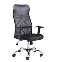 Aurora High Back Mesh Operators Chair With Arms Black - Excludes NI