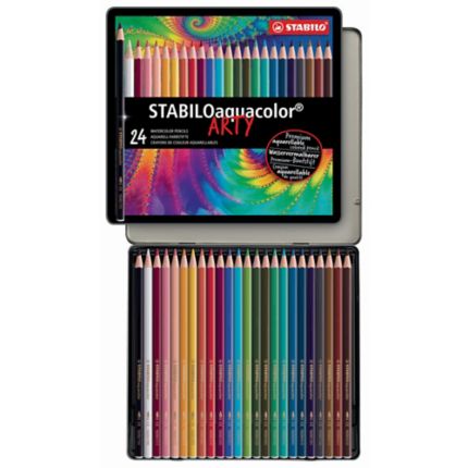 Staat En team Plicht Stabilo® Aquacolor aquarel potloden, doos van 24 kleurpotloden