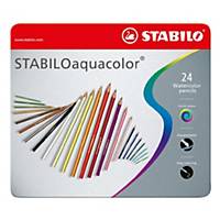 Colouring Pencil - STABILOaquacolour Tin of 24 Assorted Colours