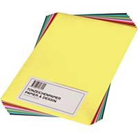 Papier à dessin A3 130 g/m2, couleurs assorties, paquet de 100 feuilles