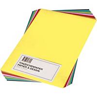Tinted drawing paper A4 130 g/m2, colour assorted,  pack of 100 sheets