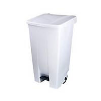 WASTE CONTAINER 120L PEDAL+WHELLS WHITE