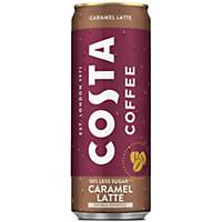 Café Costa Latte Caramel, 250ml, paquet de 12 canettes