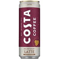 Costa Coffee Latte, 250ml, Packung à 12 Dosen