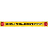 Ligne d arrêt de la distanciation sociale, L 80 cm, en néerlandais