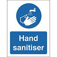 Hand Sanitiser Safety Sign Semi Rigid Plastic 150x200MM