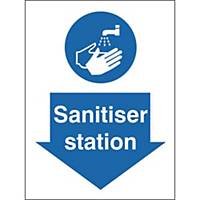 Sanitiser Station Safety Sign Semi Rigid 150x200MM