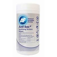 Desinfektionsservietter AF Anti-bac+, til skærm, pakke a 60 stk.