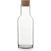 Glasflasche Sublime, 1l, farblos, mit Korkstopper