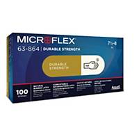 Ansell Microflex® 63-864 Disposable Latex Gloves, Size L, 100 Pieces