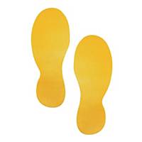Znacznik podłogowy  DURABLE 172704 kształt stopy, żółty, 5 par