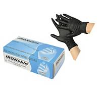 Ironskin Nitrile Gloves Black (L Size) - Pack of 100