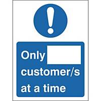 H&S Sign Customer Numbers 150X200 Window Cling Film