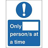 H&S Sign Number Of Persons 150X200 Self Adhesiv Vinyl