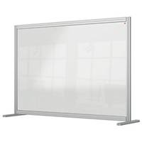 Nobo Premium Plus Desk Divider Screen, Clear Acrylic, Free Standing, 1400x1000mm