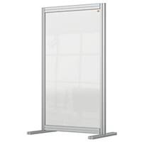 Nobo Premium Plus Desk Divider Screen, Clear Acrylic, Free Standing, 600x1000mm