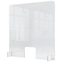 Nobo Counter Partition Screen With Transaction Window, Clear Acrylic, 700x850mm