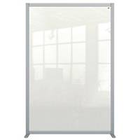 Nobo Premium Plus Room Divider Screen, Clear Acrylic, Free Standing, 1200x1800mm
