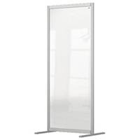 Nobo Premium Plus Room Divider Screen, Clear Acrylic, Free Standing, 800x1800mm
