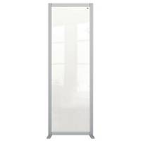 Nobo Premium Plus Room Divider Screen, Clear Acrylic, Free Standing, 600x1800mm