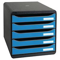 Drawer system Exacompta Celansafe, 5 drawers, blue