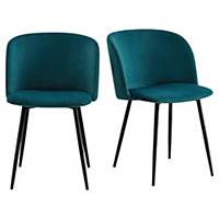 Paperflow FTMUSTX2.01.06 armchair - blue seat - black legs - per 2 pieces