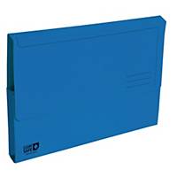 Exacompta Cleansafe Foolscap Document Wallet Blue - Pack of 5