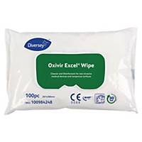 Oxivir Excel Wipe desinfektiopyyhe pesevä 26,7 x 20cm, 1 kpl=100 pyyhettä