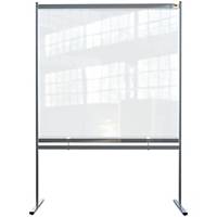 Nobo vrijstaand scheidingsscherm, doorzichtig PVC, 140 x 200 cm