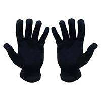 Lady Cotton Gloves Black M - Pack of 12 Pairs