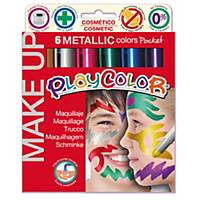§Tempera solida make up Playcolor colori metallici - conf. 6