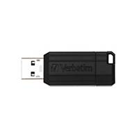 USB kľúč Verbatim PinStripe, 16 GB, čierny