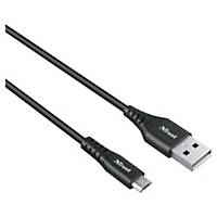 Kabel USB-A - microUSB M-M TRUST Ndura, 1 m, czarny