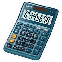 Casio MS-80E rekenmachine voor kantoor, blauw, 8 cijfers