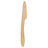 Duni houten mes, L 190 mm, pak van 100 messen
