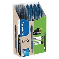 Długopis żelowy PILOT G-2, Greenpack 12 długopisów + 12 wkładów, niebieski