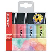 Stabilo® Boss Original markers, pastel colours, case with 4 text markers