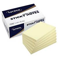 Sticky Notes Lyreco Premium, 75 x 125 mm, gul, pakke a 12 stk.
