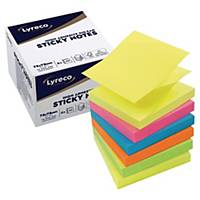 Sticky Notes Lyreco Premium ZigZag Summer, 75 x 75 mm, pakke a 6 stk.