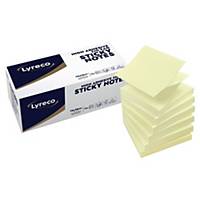 Lyreco Premium ZigZag Sticky Notes 75x75 Yellow - Pack of 12